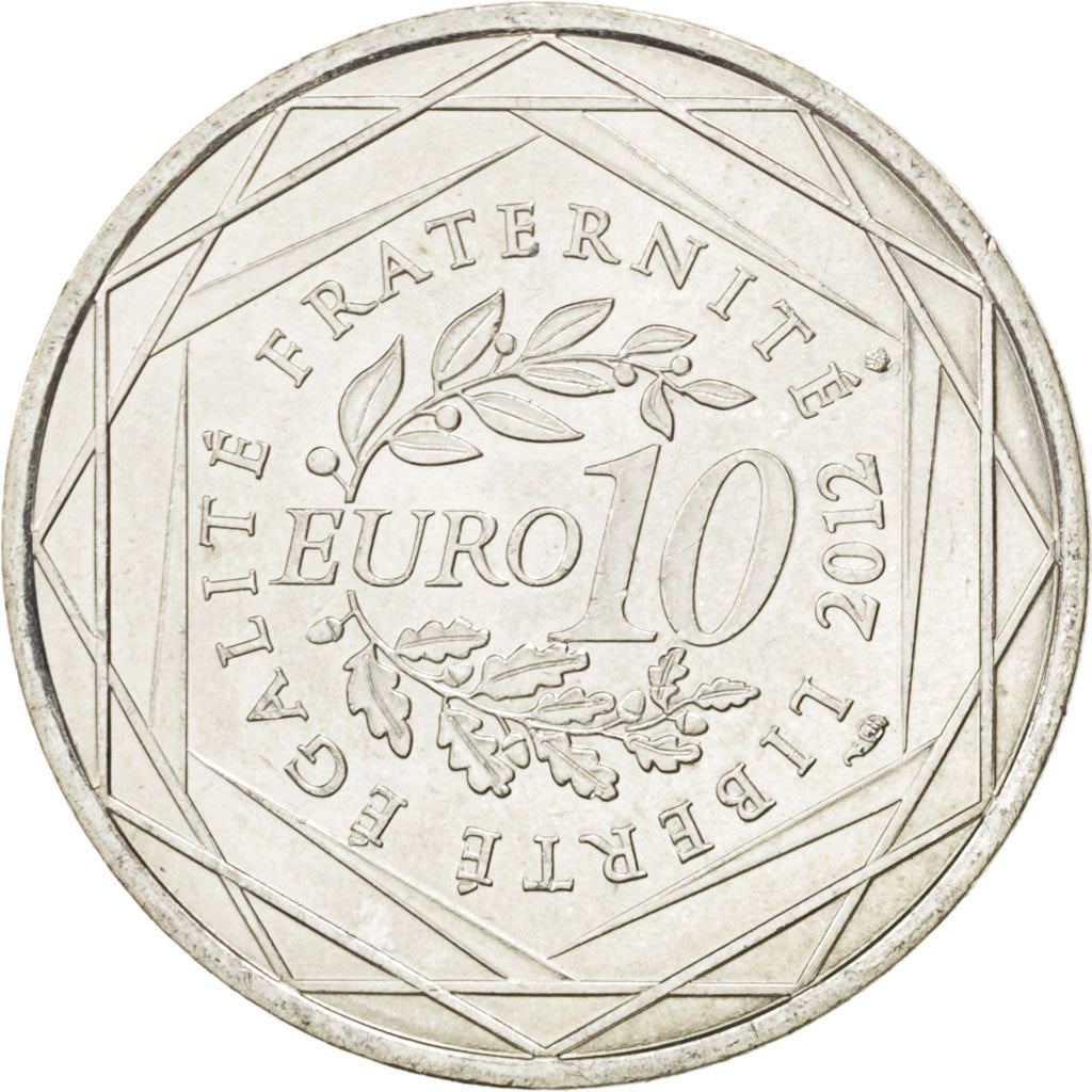 Coin, France, 10 Euro, 2012, AU(55-58), Silver, KM:1885