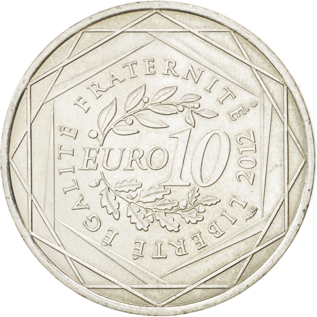 FRANCE, 10 Euro, 2012, Paris, KM #1866, MS(63), Silver, 29, 10.06