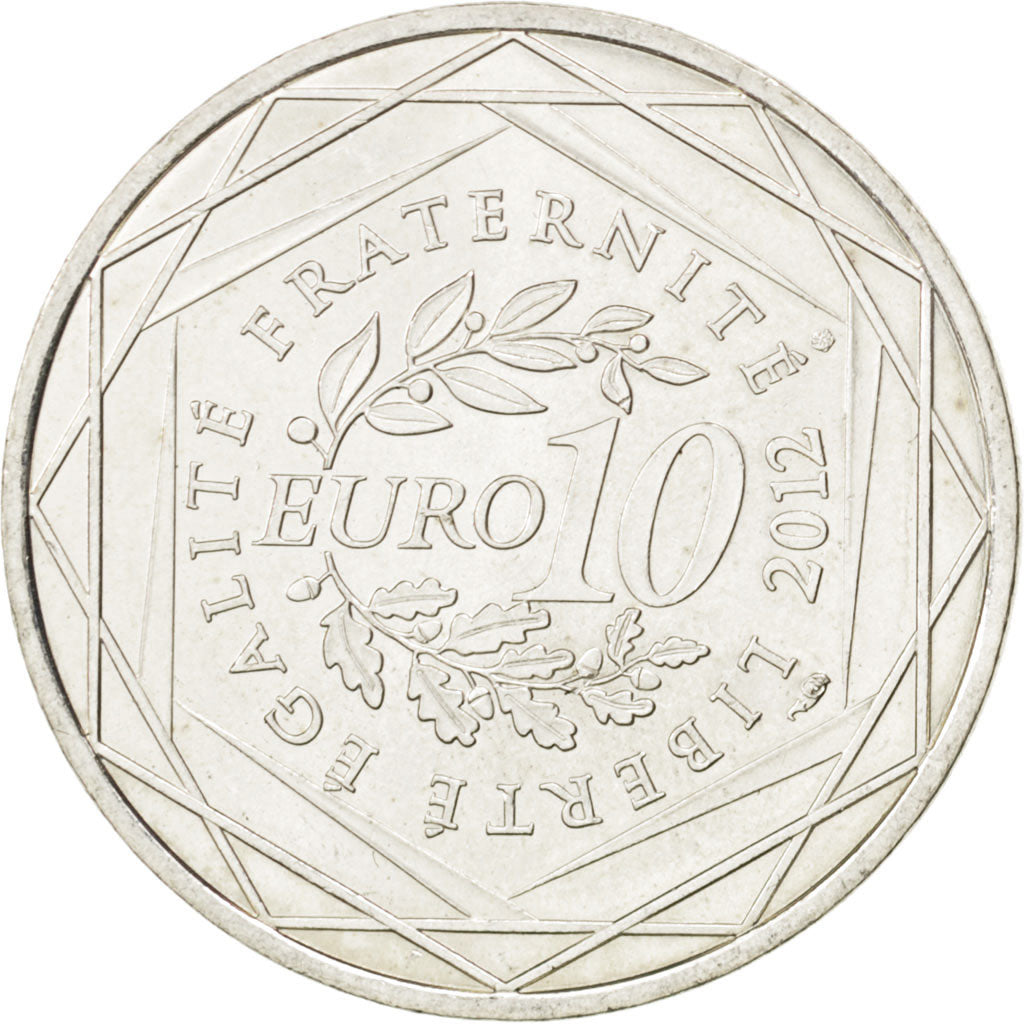 FRANCE, 10 Euro, 2012, Paris, KM #1871, MS(63), Silver, 29, 9.99