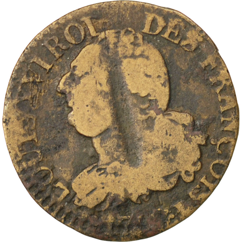 Constitution, 3 Deniers François 1792 Limoges, KM 608.2