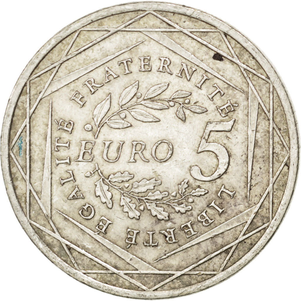 FRANCE, 5 Euro, 2008, KM #1534, AU(50-53), Silver, 27, Gadoury #1, 10.00