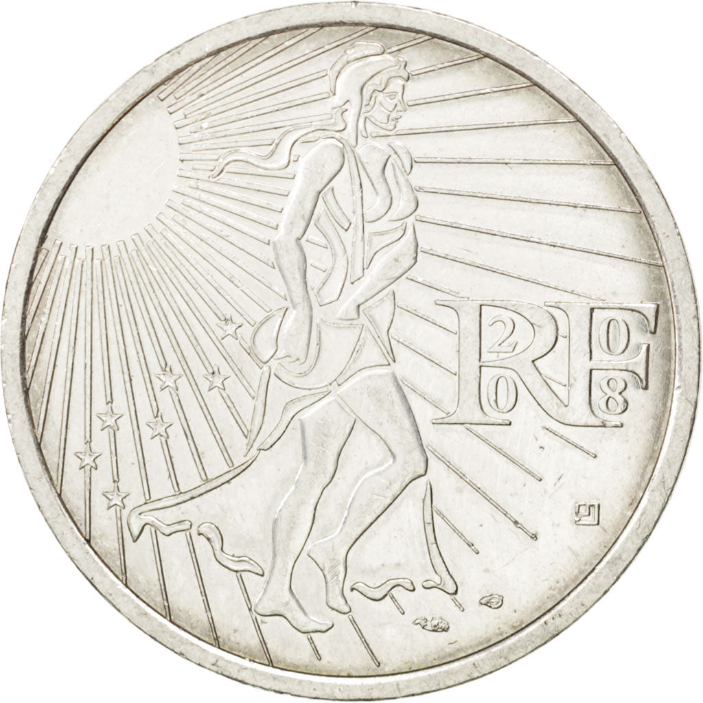 FRANCE, 15 Euro, 2008, KM #1535, AU(55-58), Silver, 31, Gadoury #2, 15.00