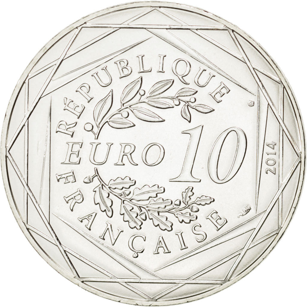 Moneta, Francia, 10 Euro, 2014, SPL, Argento