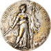 France, Médaille, Art Nouveau, Labor, Progrès-Gloire, 1910, Lemaire, TB+