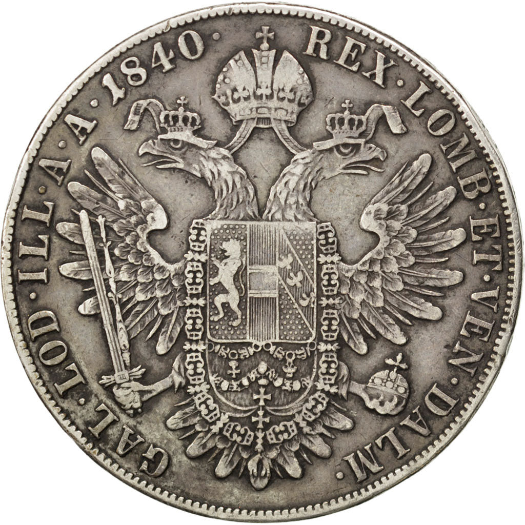 AUSTRIA, Thaler, 1840, Vienne, KM #2240, EF(40-45), Silver, 28.00