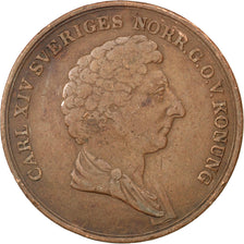Coin, Sweden, Carl XIV Johan, 2 Skilling, 1836, EF(40-45), Copper, KM:643