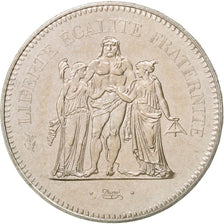 FRANCE, Hercule, 50 Francs, 1975, Paris, KM #941.1, MS(63), Silver, 41, Gadoury.