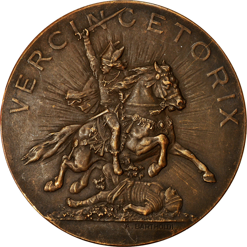 Francia, medaglia, Vercingétorix, à la Gloire de l'Auvergne, Bartholdi, BB+