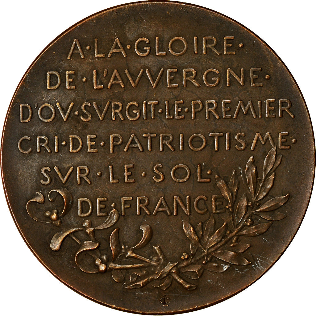 Francia, medaglia, Vercingétorix, à la Gloire de l'Auvergne, Bartholdi, BB+