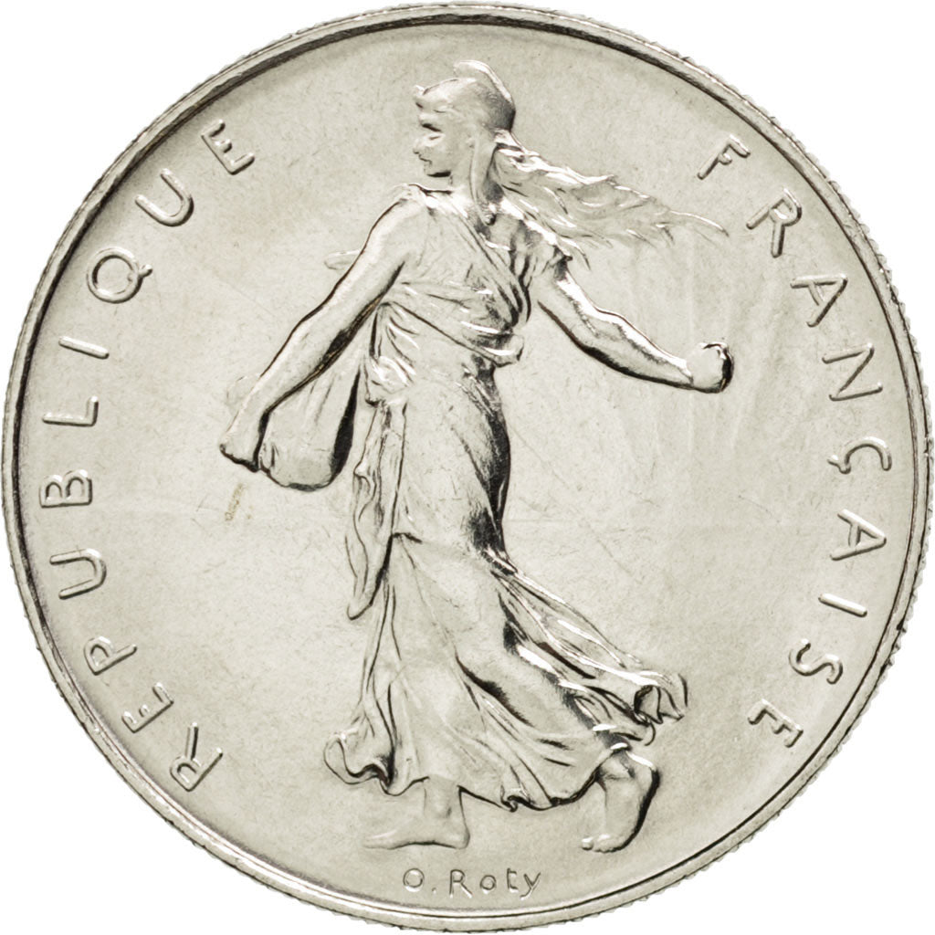 FRANCE, Semeuse, Franc, 1974, Paris, KM #925.1, MS(63), Nickel, 24, Gadoury...