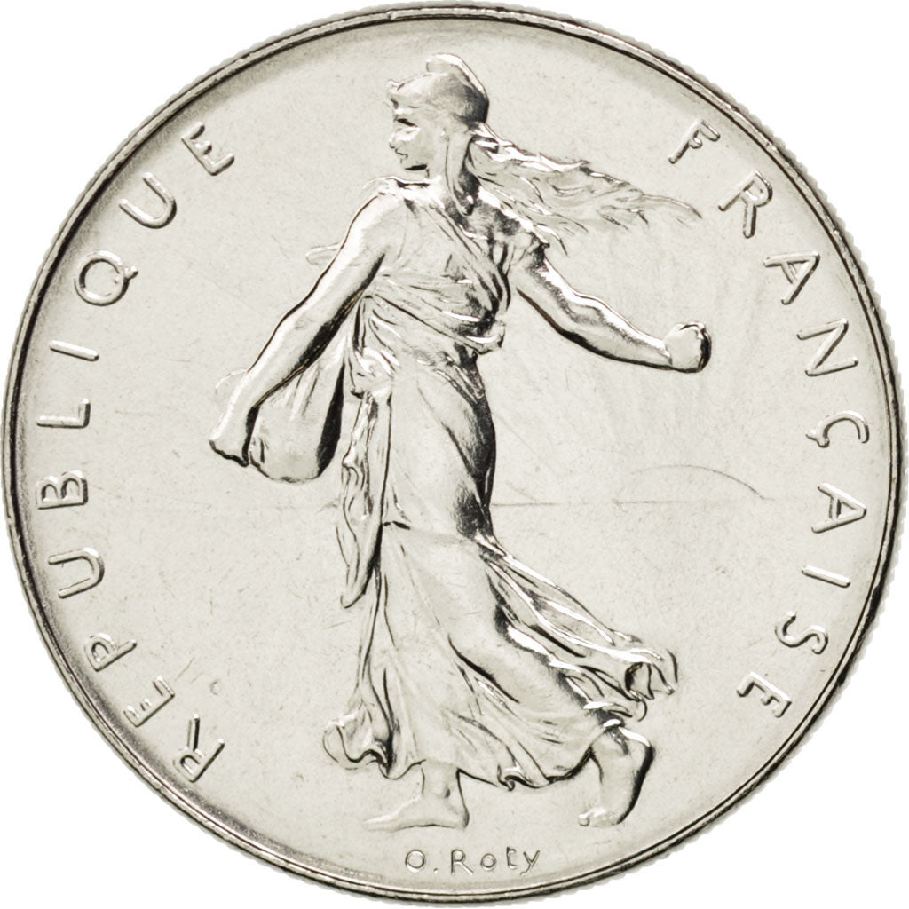 FRANCE, Semeuse, Franc, 1977, Paris, KM #925.1, MS(63), Nickel, 24, Gadoury...