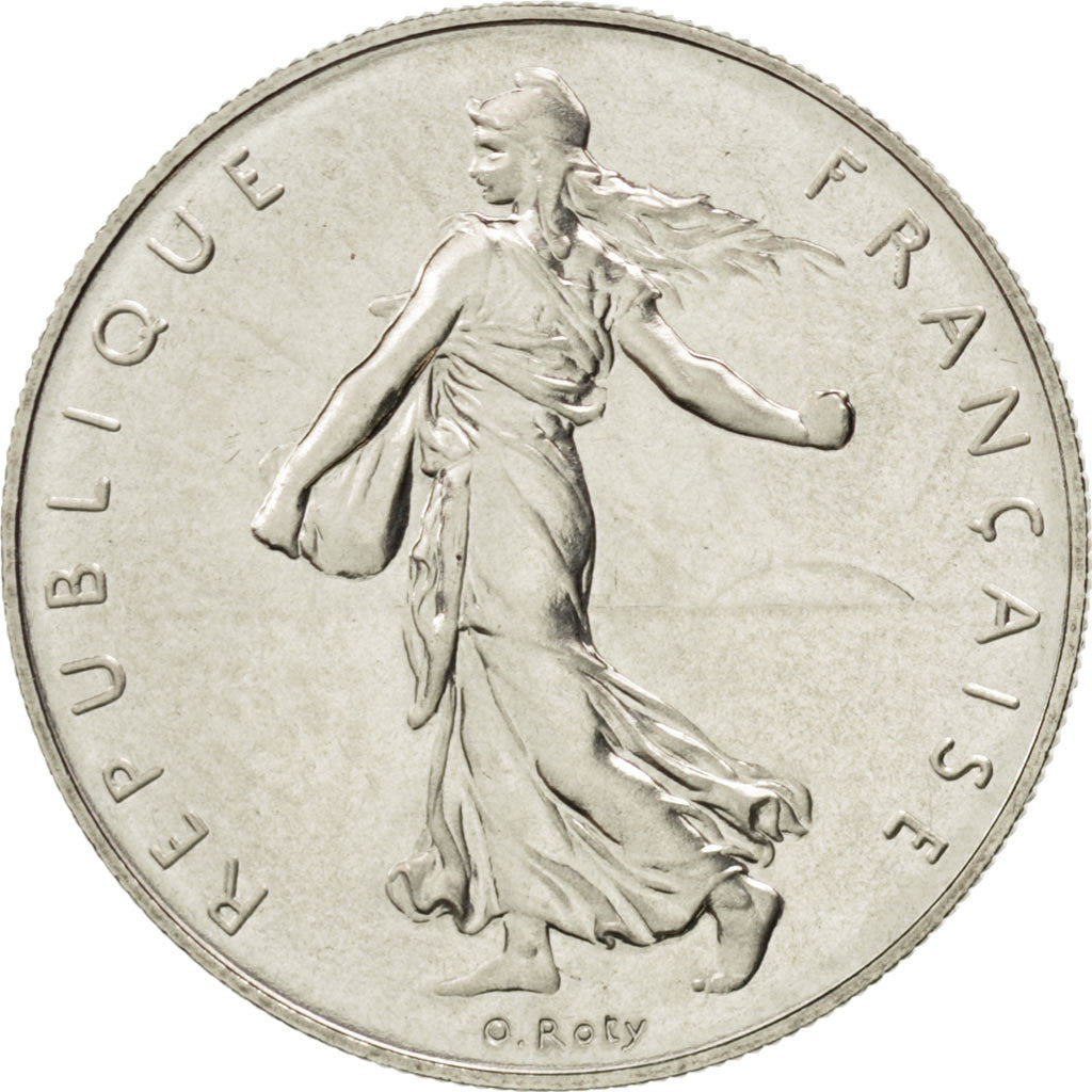FRANCE, Semeuse, Franc, 1987, Paris, KM #925.1, MS(63), Nickel, 24, Gadoury...