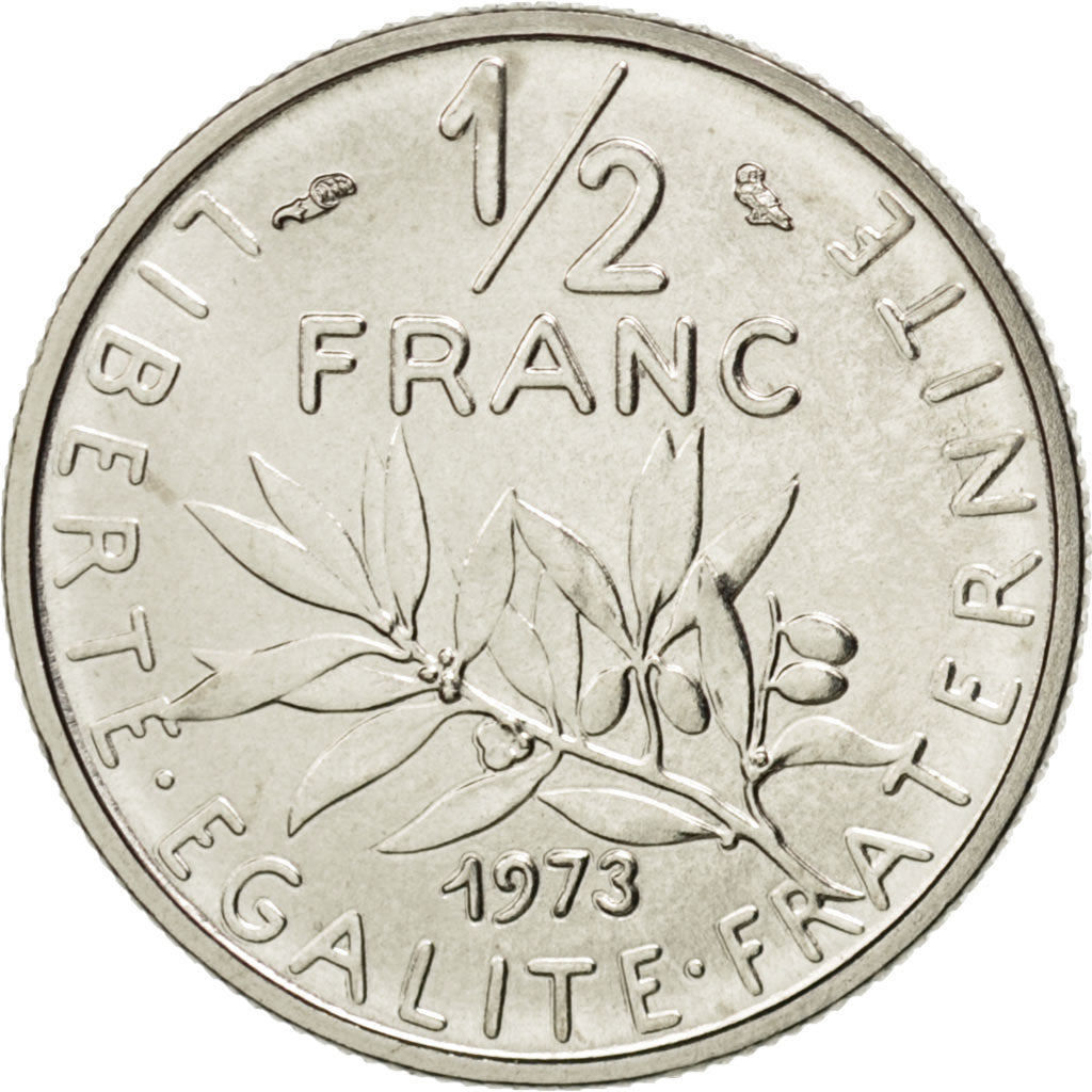 Monnaie, France, Semeuse, 1/2 Franc, 1973, SPL, Nickel, KM:931.1, Gadoury:429