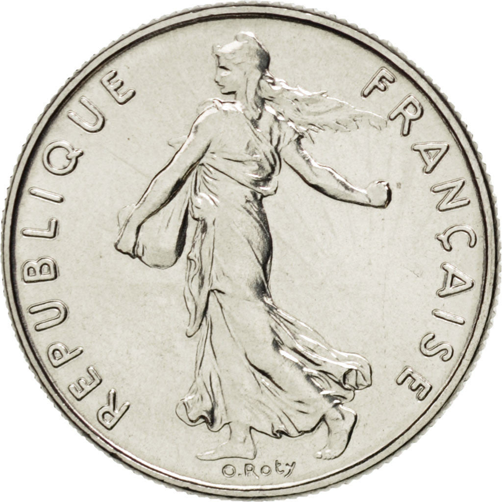 Vème République, 1/2 Franc Semeuse 1974, KM 931.1