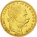 HUNGARY, 8 Forint 20 Francs, 1885, Kormoczbanya, KM #467, EF(40-45), Gold, 6.43