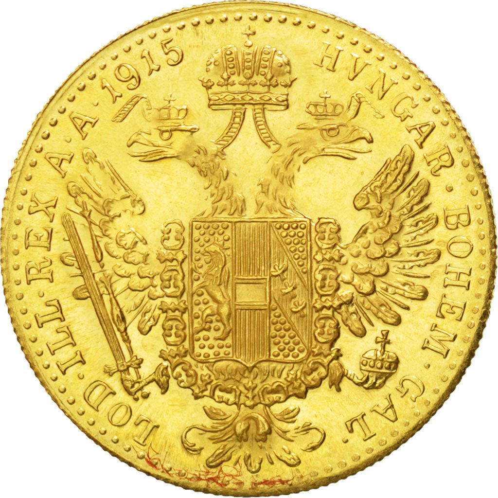 AUSTRIA, Ducat, 1915, KM #2267, MS(63), Gold, 3.49