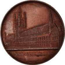 België, Medaille, Les Halles d'Ypres, 1849, Wiener, ZF+, Koper