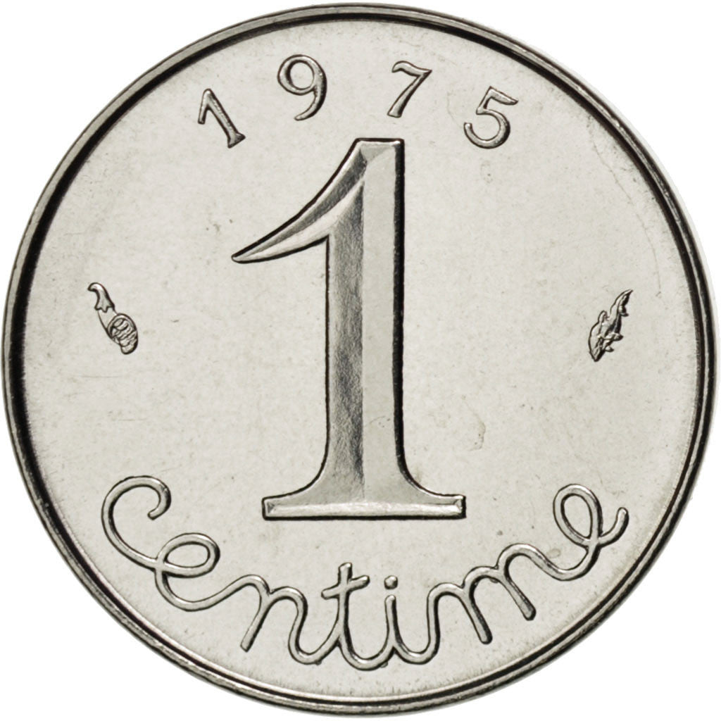 FRANCE, Épi, Centime, 1975, Paris, KM #928, MS(63), Stainless Steel, 15, Gadoury