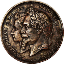France, Medal, Napoléon III, Le Prince Impérial, Hamel, VF(30-35), Copper