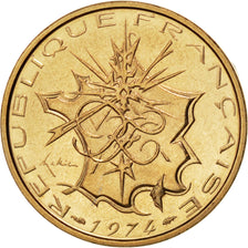 Vème République, 10 Francs Mathieu 1974, Tranche B, KM 940