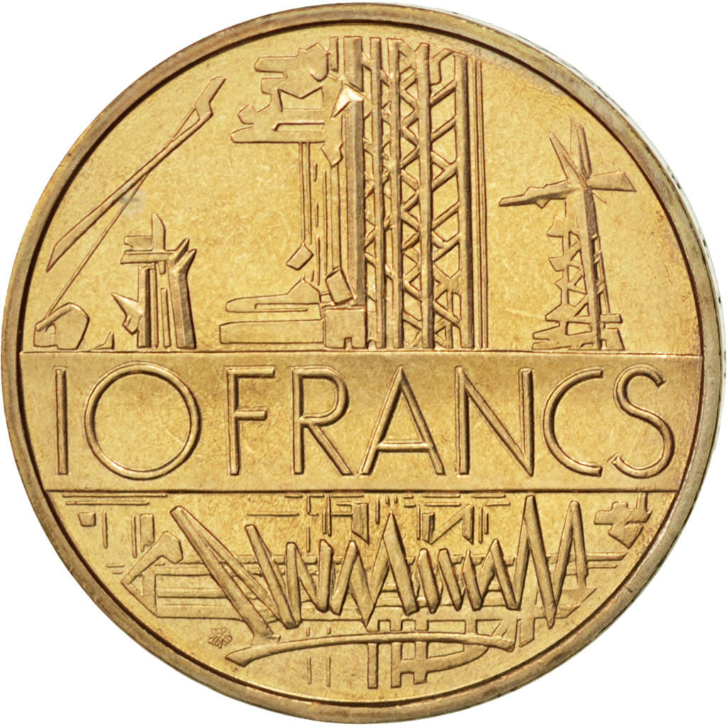 Vème République, 10 Francs Mathieu 1975, Tranche B, KM 940