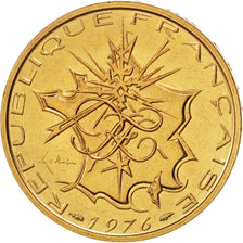 FRANCE, Mathieu, 10 Francs, 1976, KM #940, MS(63), Nickel-Brass, 26, Gadoury...