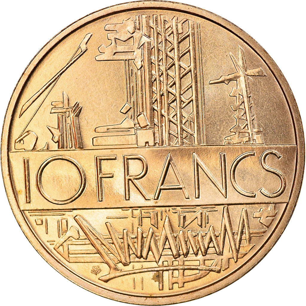 Coin, France, Mathieu, 10 Francs, 1977, MS(63), Nickel-brass, KM:940