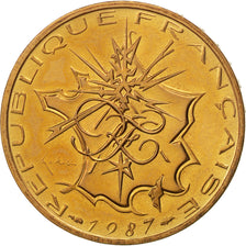 FRANCE, Mathieu, 10 Francs, 1987, KM #940, MS(63), Nickel-Brass, 26, Gadoury...