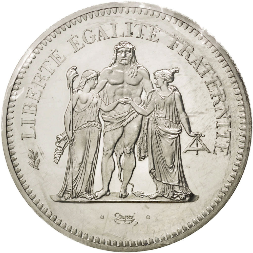 Vème République, 50 Francs Hercule 1979 Piéfort en platine, KM P652