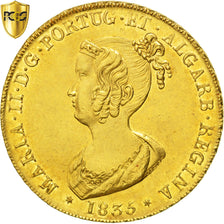 Portugal, Maria II, Peca, 6400 Reis, 1835, Gold, KM:407, PCGS MS62