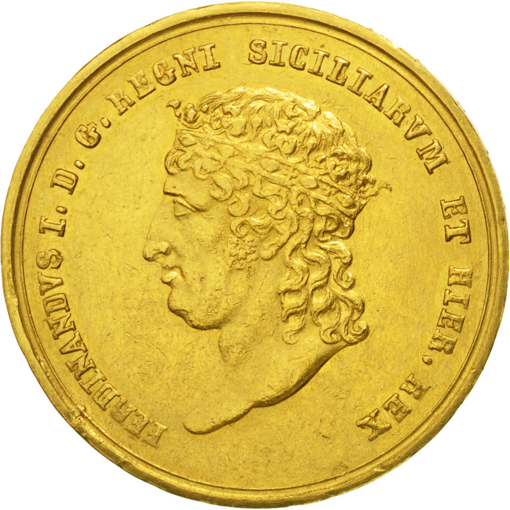STATI ITALIANI, NAPLES, Ferdinando I, 15 Ducati, 1818, Naples, SPL-, Oro, KM:287