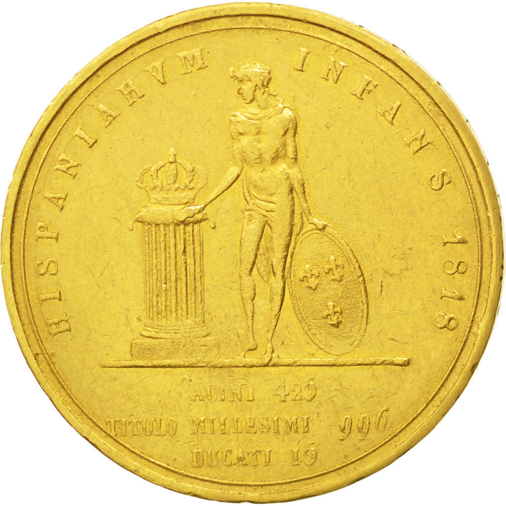 STATI ITALIANI, NAPLES, Ferdinando I, 15 Ducati, 1818, Naples, SPL-, Oro, KM:287