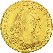 Münze, Brasilien, Maria I and Pedro III, 6400 Reis, 1784, Rio de Janeiro, SS+