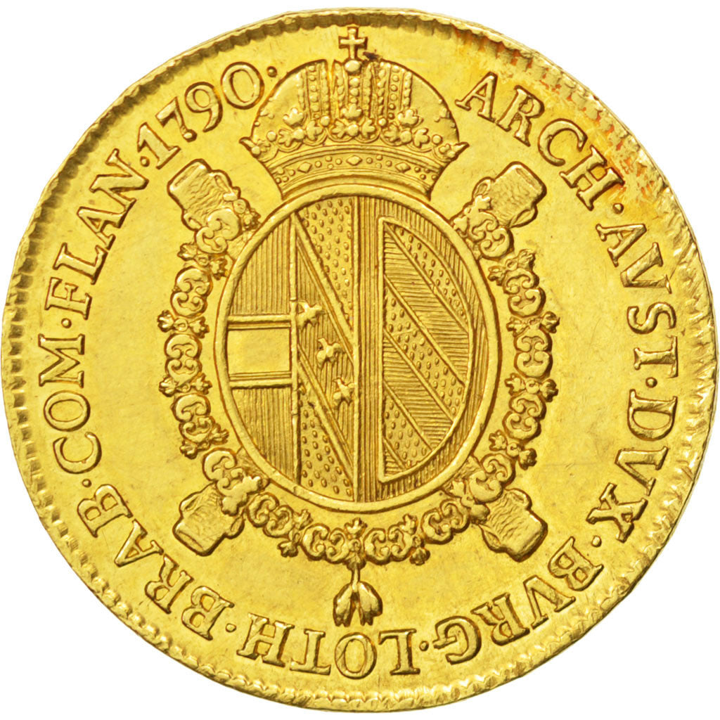 ITALIAN STATES, Sovrano, 1790, Milan, KM #226, AU(55-58), Gold, 28, 11.08
