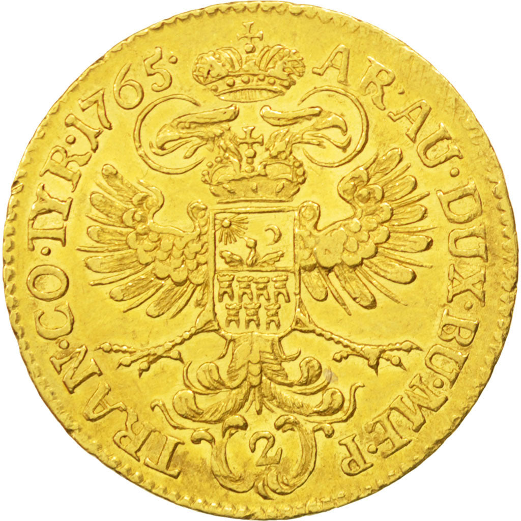 TRANSYLVANIA, 2 Ducat, 1765, KM #631, graded, PCGS, AU(55-58), Gold, 6.99