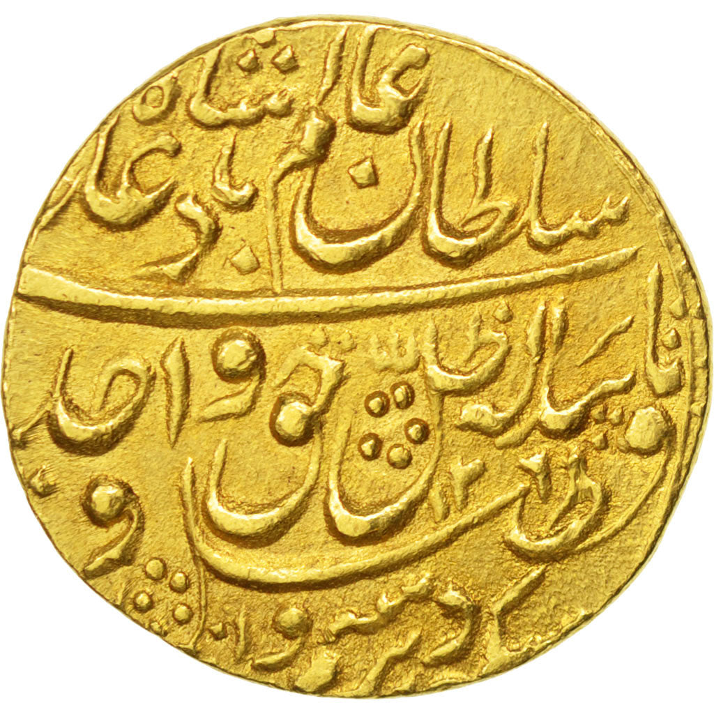 INDIA-PRINCELY STATES, Ashrafi, 1851, Muhammadabad Banaras, KM #378.1,...