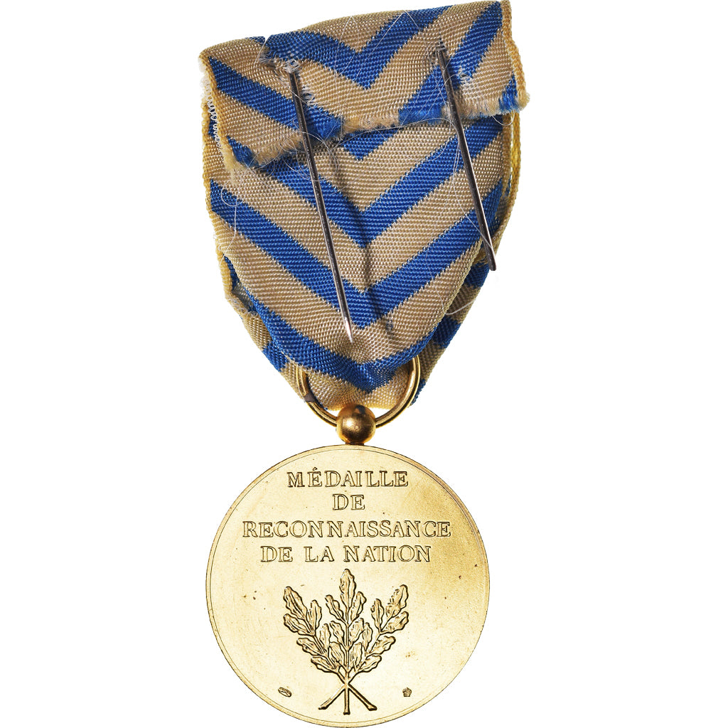 France, Reconnaissance de la Nation, Guerre, Medal, Excellent Quality, Gilt