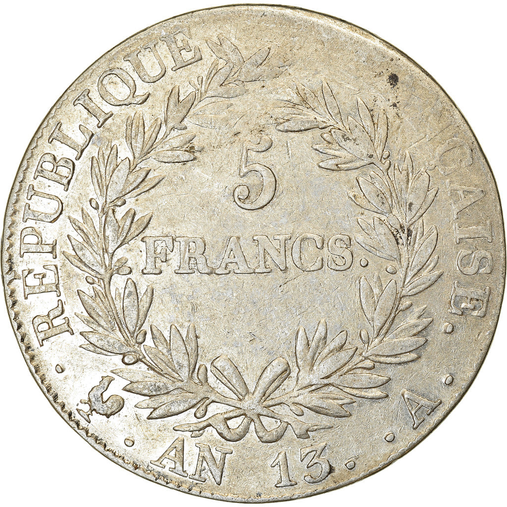 Monnaie, France, Napoléon I, 5 Francs, AN 13, Paris, TB+, Argent, Gadoury:580