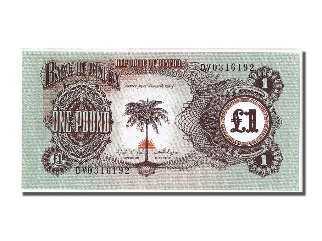 Geldschein, Biafra, 1 Pound, UNZ