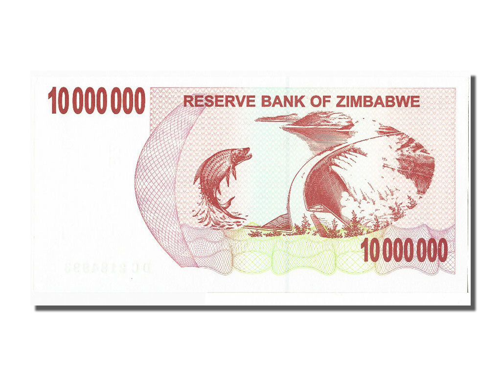 Zimbabwe, 10 Million Dollars, 2008, KM #55b, 2008-06-01, UNC(65-70), DC 2184993