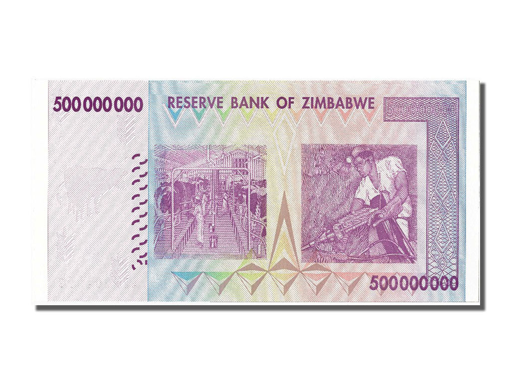 Zimbabwe, 500 Million Dollars, 2008, KM #82, 2008-12-12, UNC(65-70), AB 2204398