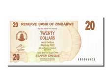 Geldschein, Simbabwe, 20 Dollars, 2006, 2006-08-01, UNZ