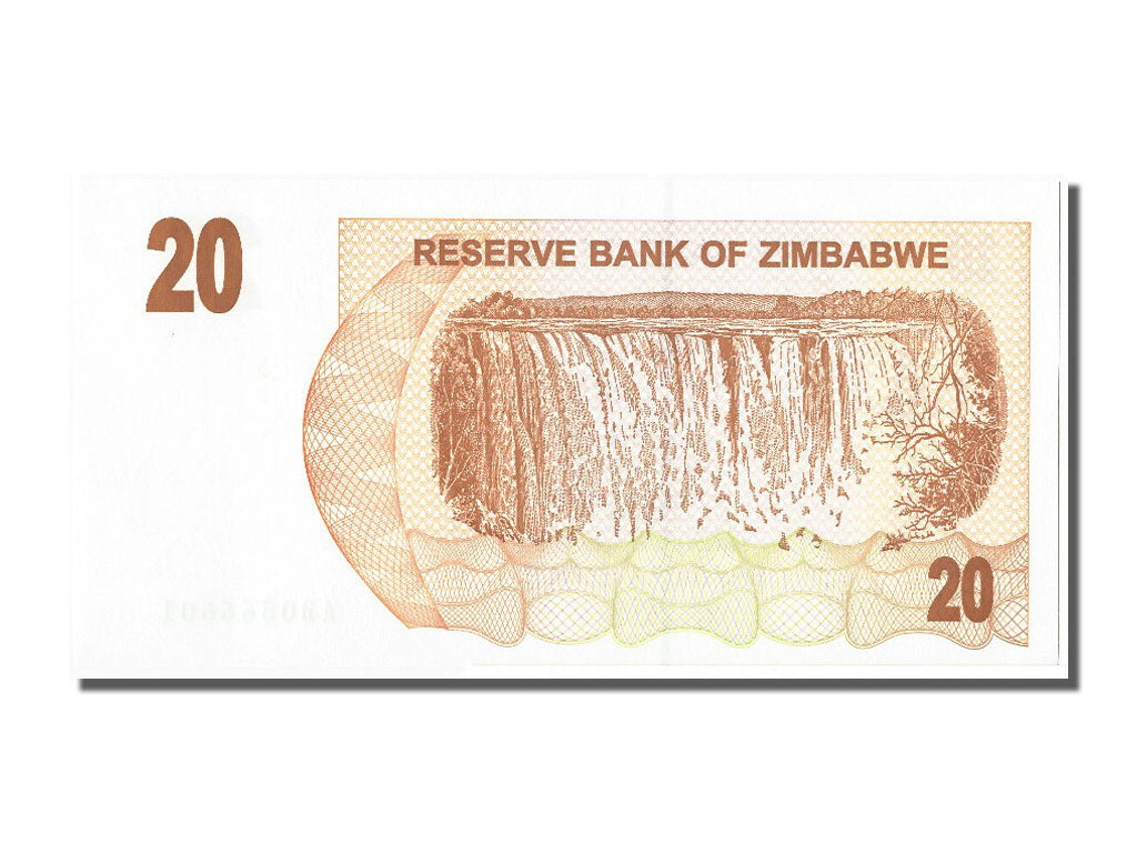 Geldschein, Simbabwe, 20 Dollars, 2006, 2006-08-01, UNZ