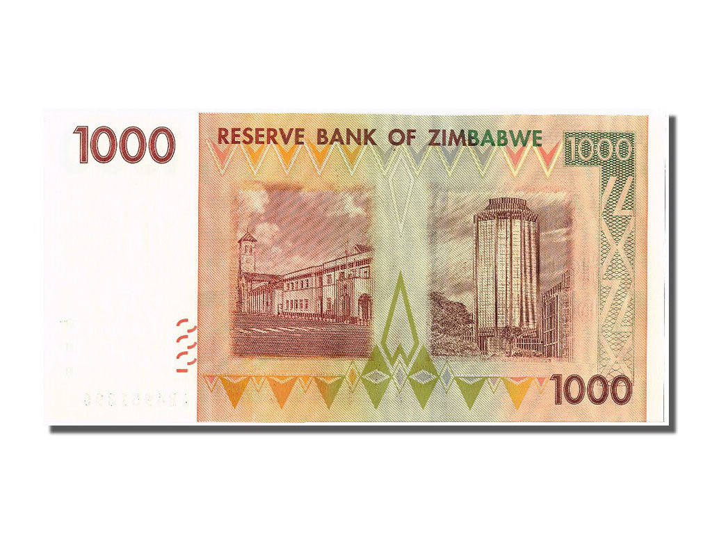 Banknote, Zimbabwe, 1000 Dollars, 2008, 2008-08-01, UNC(65-70)