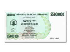 Zimbabwe, 25 Million Dollars, 2008, KM #56, 2008-04-02, UNC(65-70), AA1108905