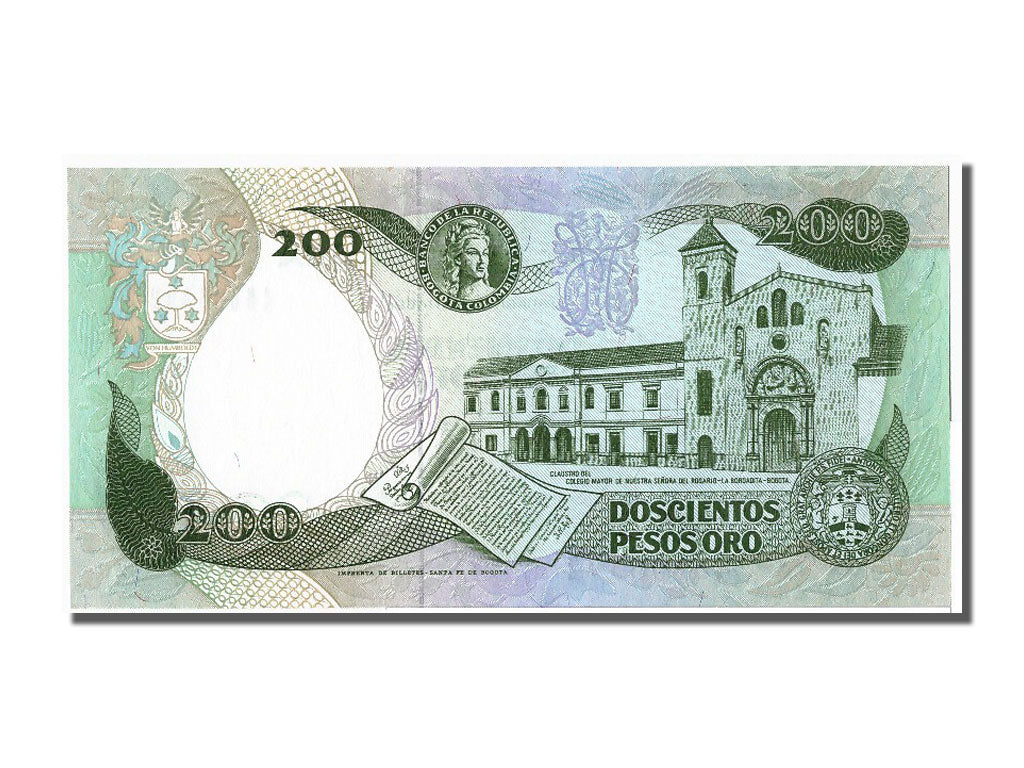 Banknote, Colombia, 200 Pesos Oro, 1992, 1992-08-10, UNC(65-70)