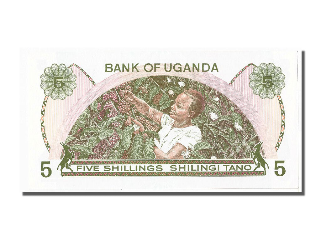 Banknot, Uganda, 5 Shillings, UNC(65-70)