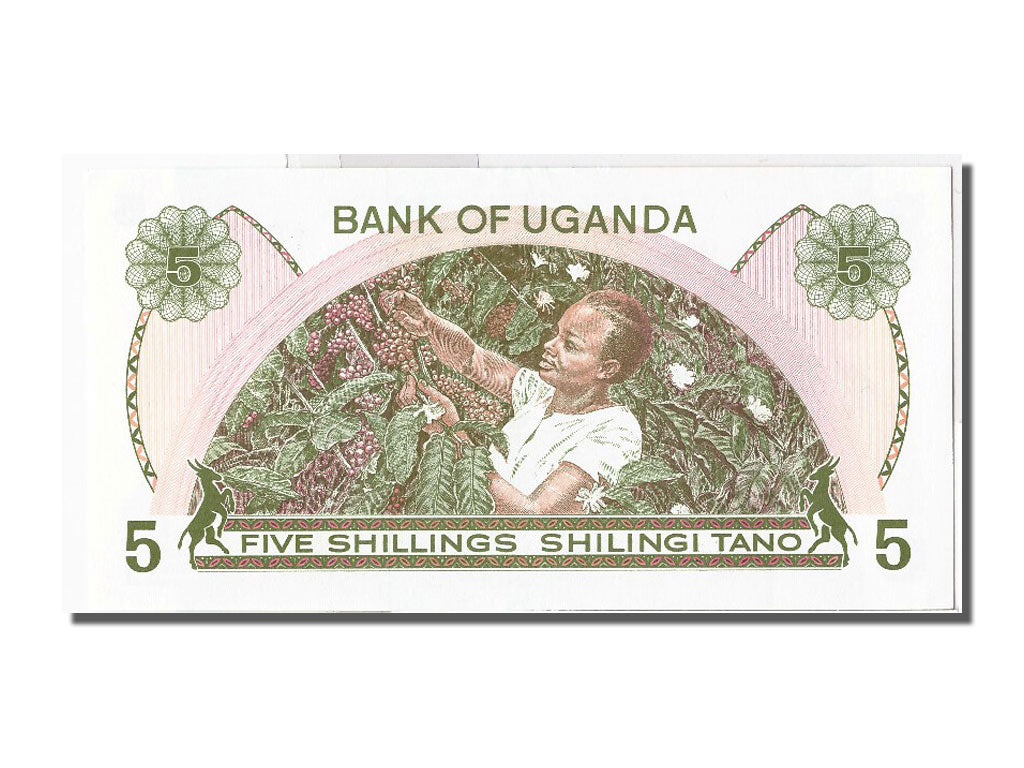 Banknot, Uganda, 5 Shillings, UNC(65-70)