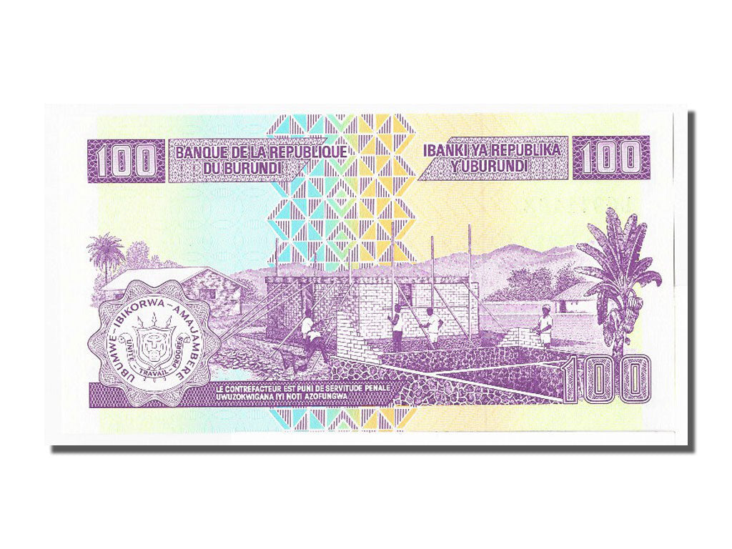 Banknote, Burundi, 100 Francs, 2010, 2010-05-01, UNC(65-70)