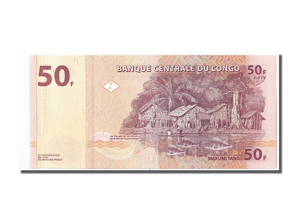 Banknote, Congo Democratic Republic, 50 Francs, 2007, 2007-07-31, UNC(65-70)